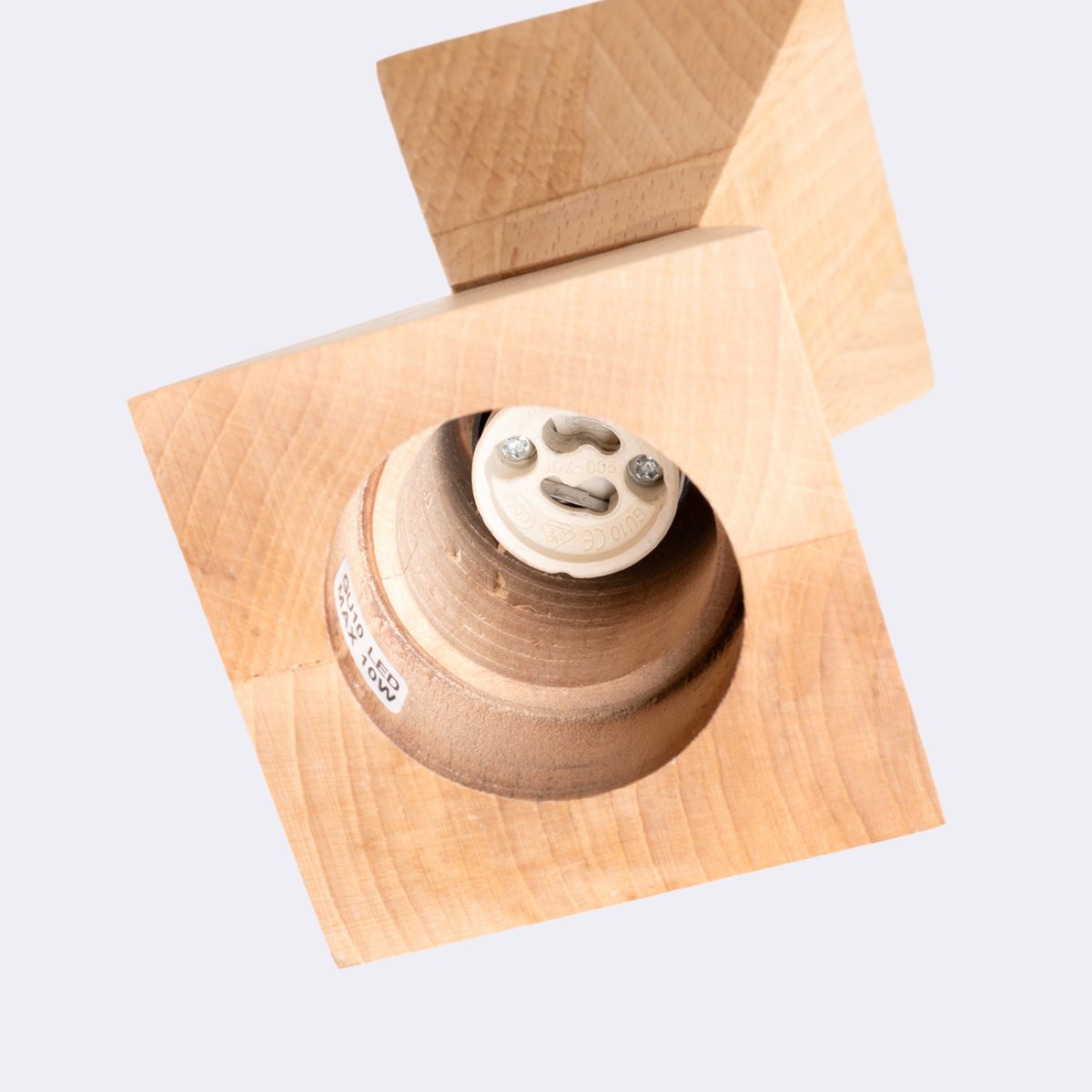 Suspension Bois Naturel GU10 1 Kubbe naturel, EDEN