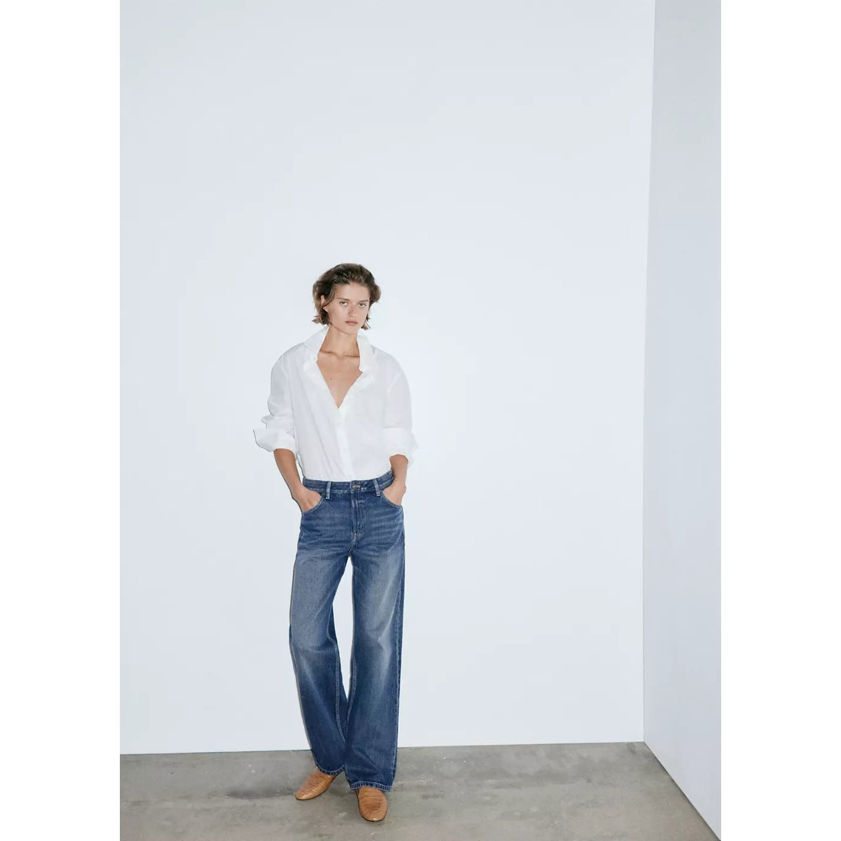 Jean Miami droit taille normale bleu foncé, MANGO
