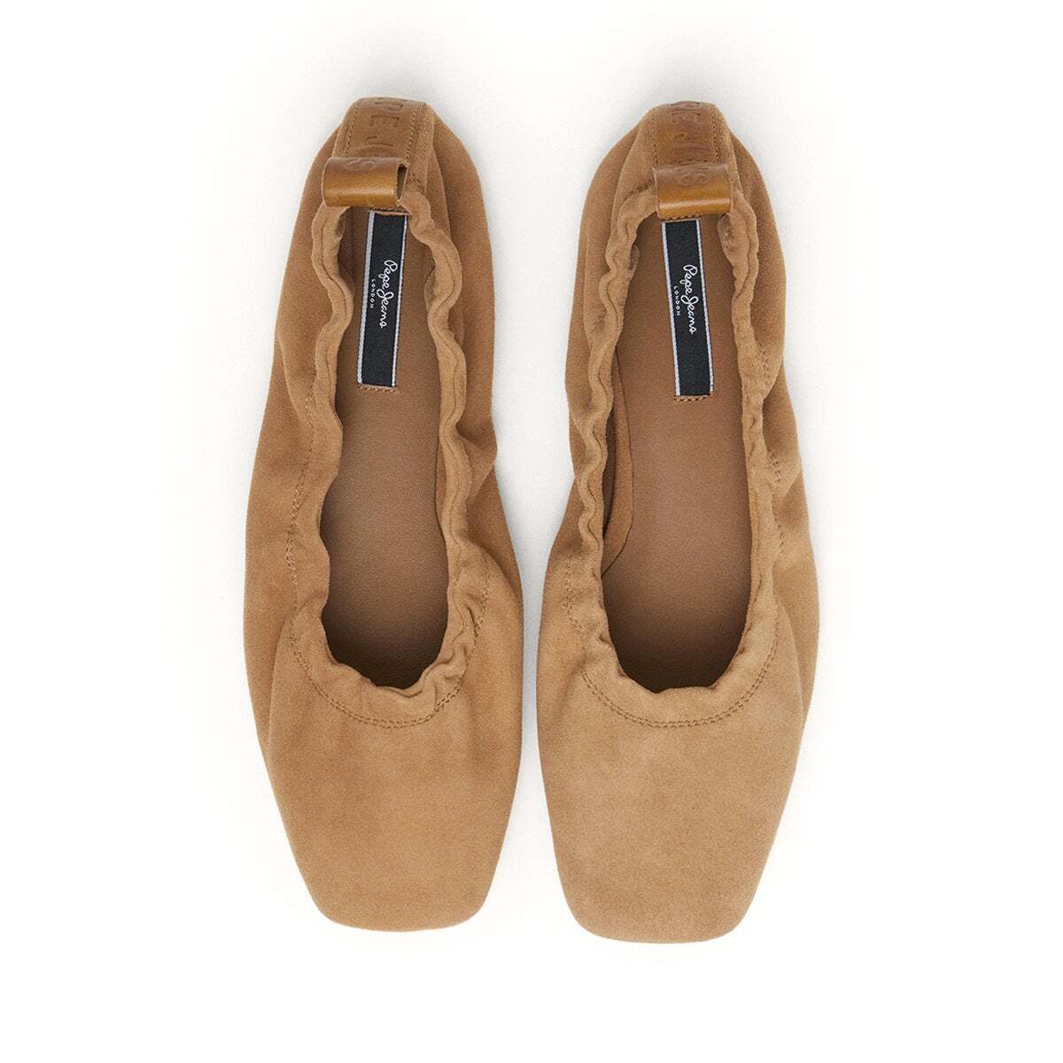 Ballerines En Cuir beige caramel, PEPE JEANS