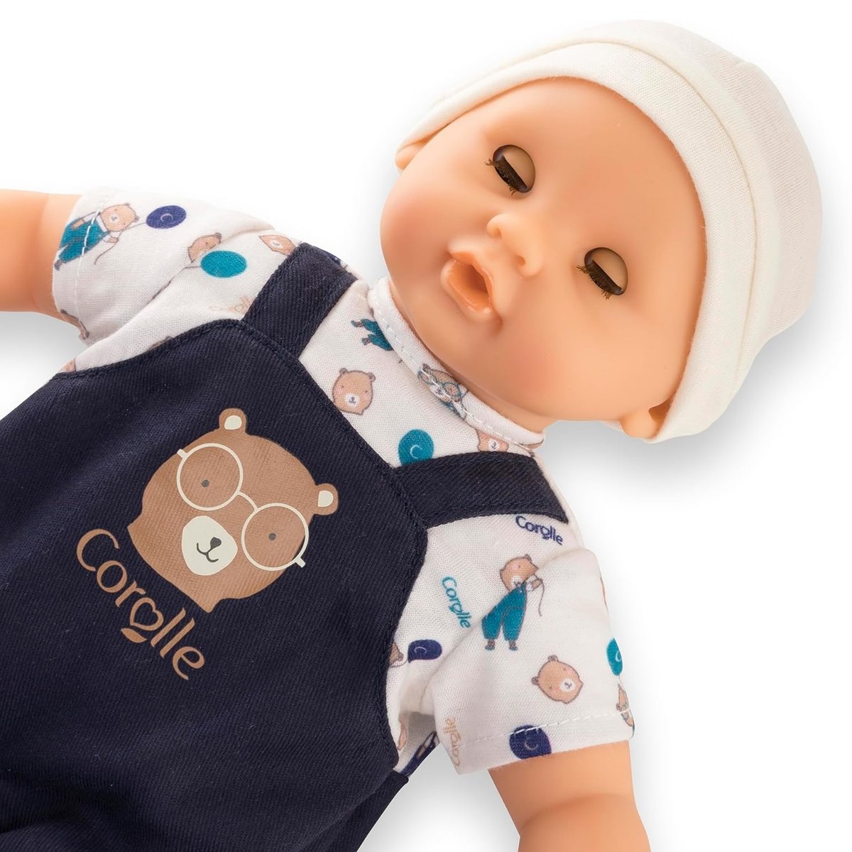 Poupon Bébé Calin Maël - Ourson bleu, COROLLE