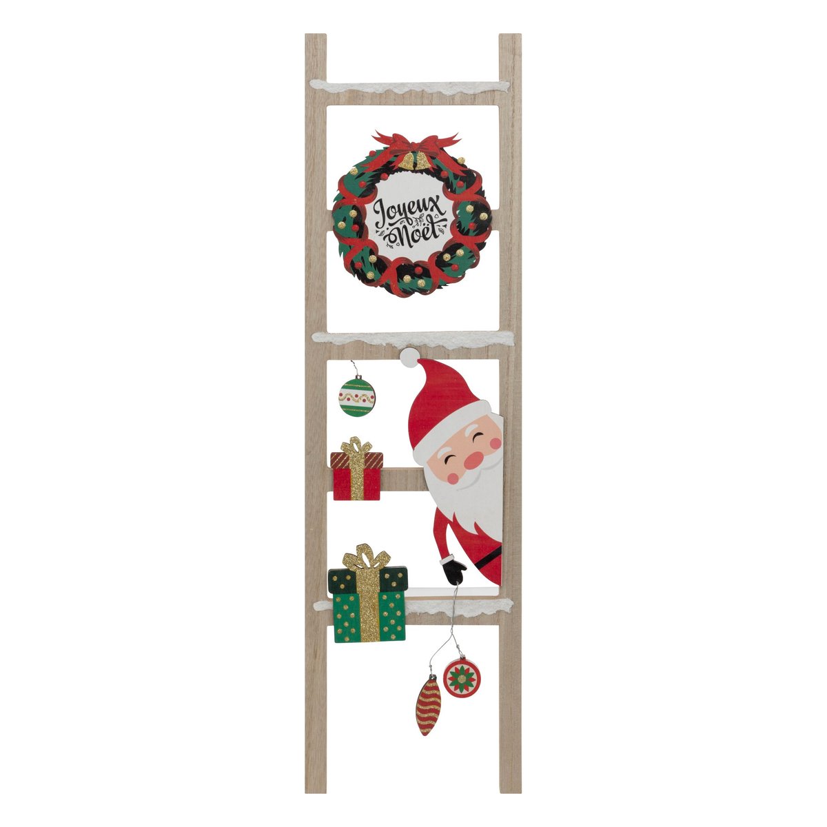 Décoration de Noël pancarte échelle multicolore, ATMOSPHERA