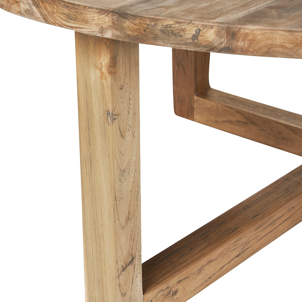 Table basse en bois de teck recyclé 100 cm  CARGO naturel, BERAH GETAH