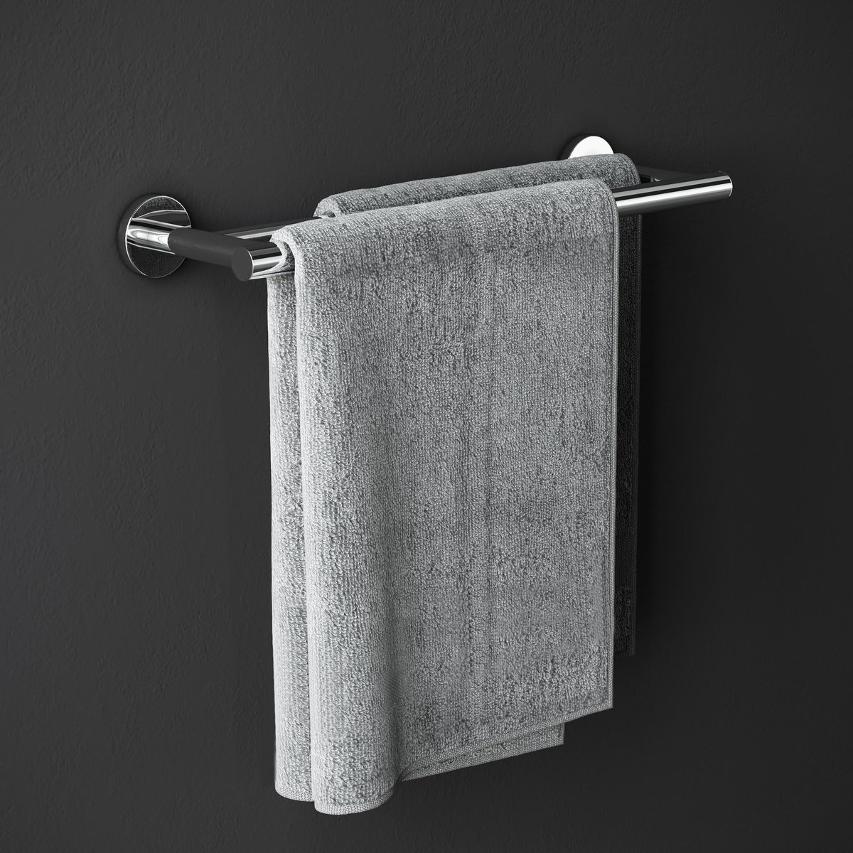 Porte Serviette Double mural ARCHITECT SP noir mat, COSMIC