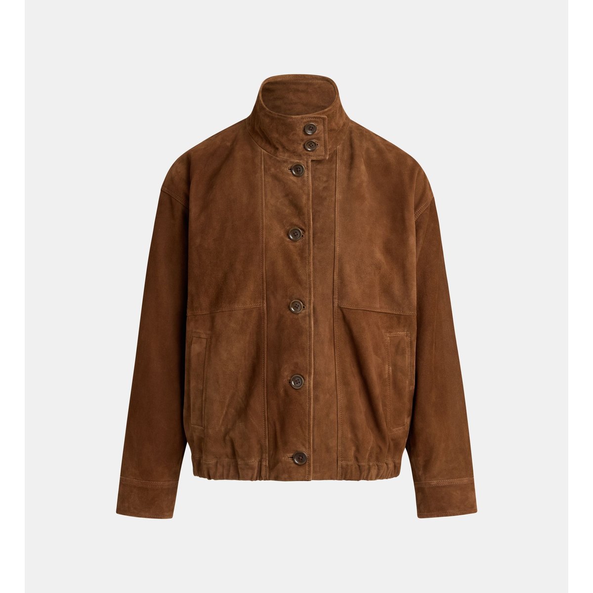 Blouson droit oriane nubuck marron écureuil, JODHPUR