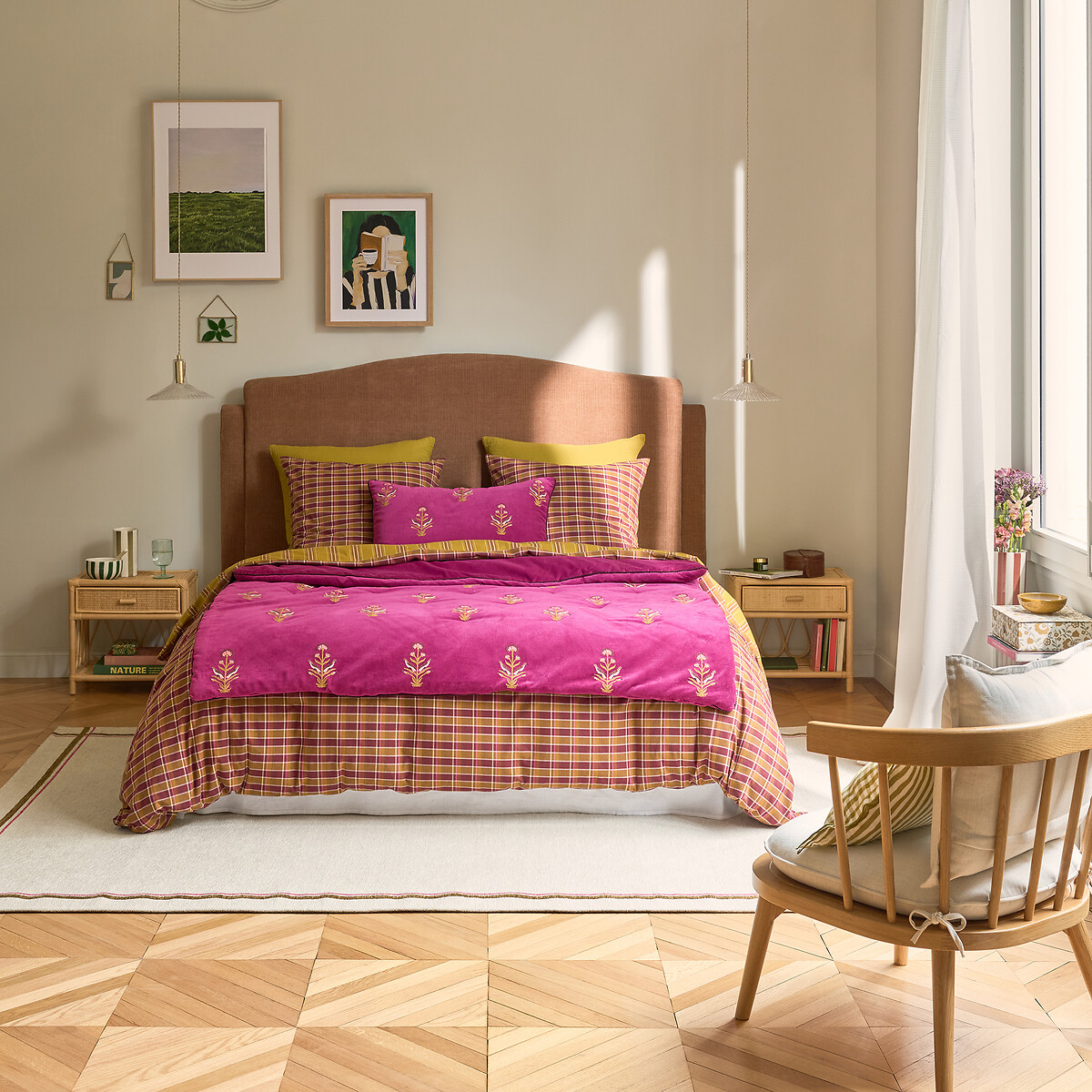 Tête de lit rembourrée, Odo bois de rose, LA REDOUTE INTERIEURS