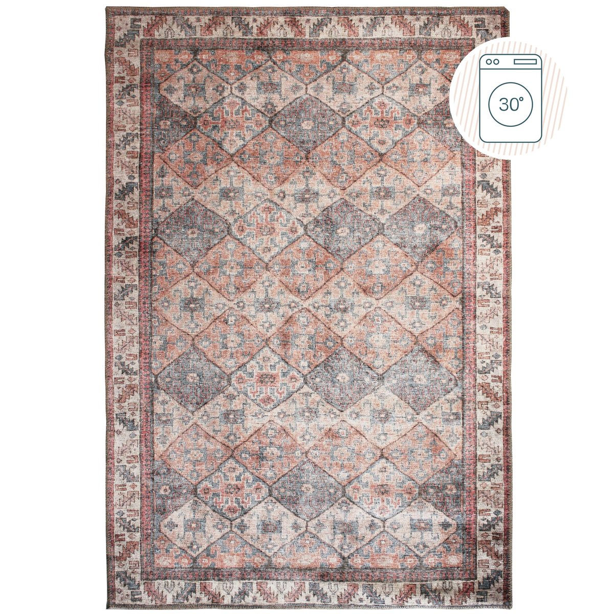 Tapis lavable DION bleu, FLAIR RUGS