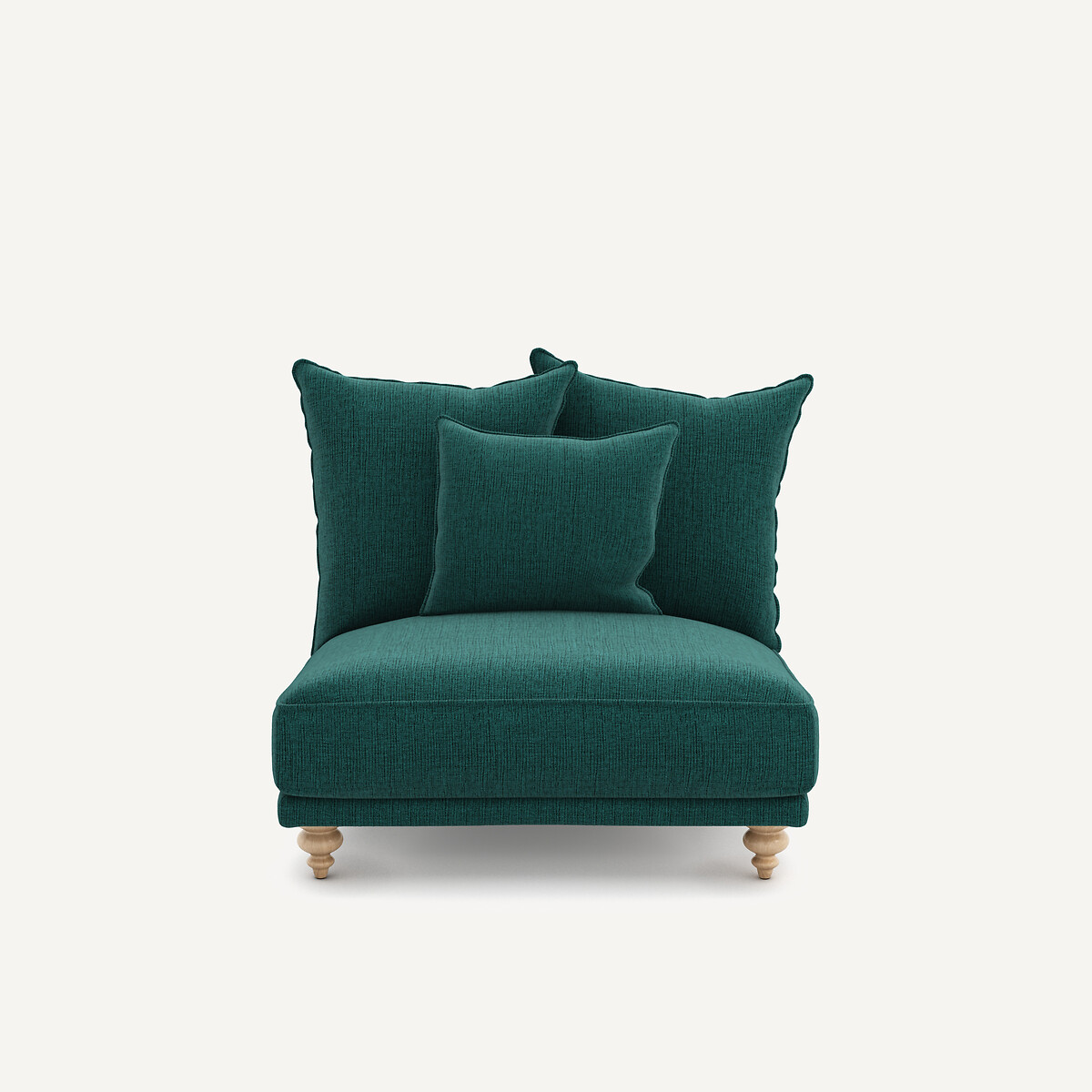 Chauffeuse, en toile jaspée, LAZARE vert de minuit, AM.PM