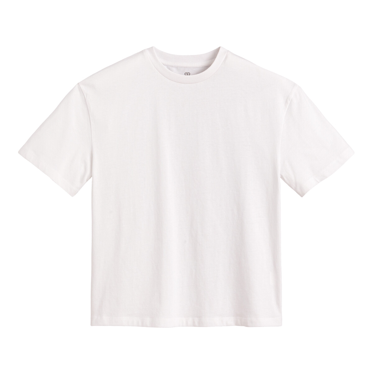 T-shirt loose, col rond, manches courtes blanc, LA REDOUTE COLLECTIONS
