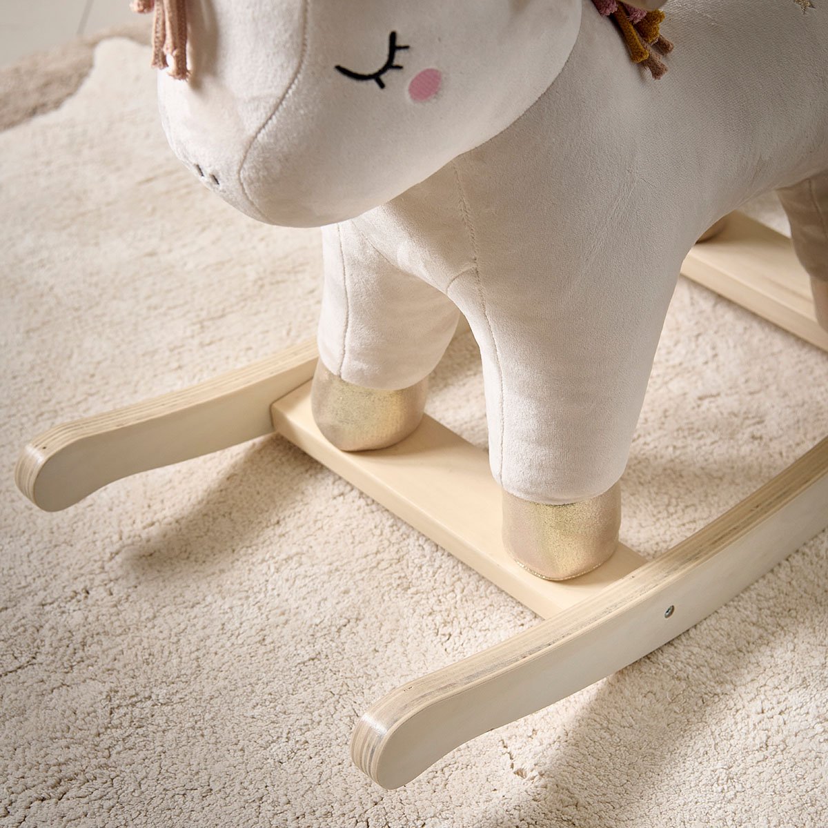 Cheval à bascule lara beige, PETITE AMELIE