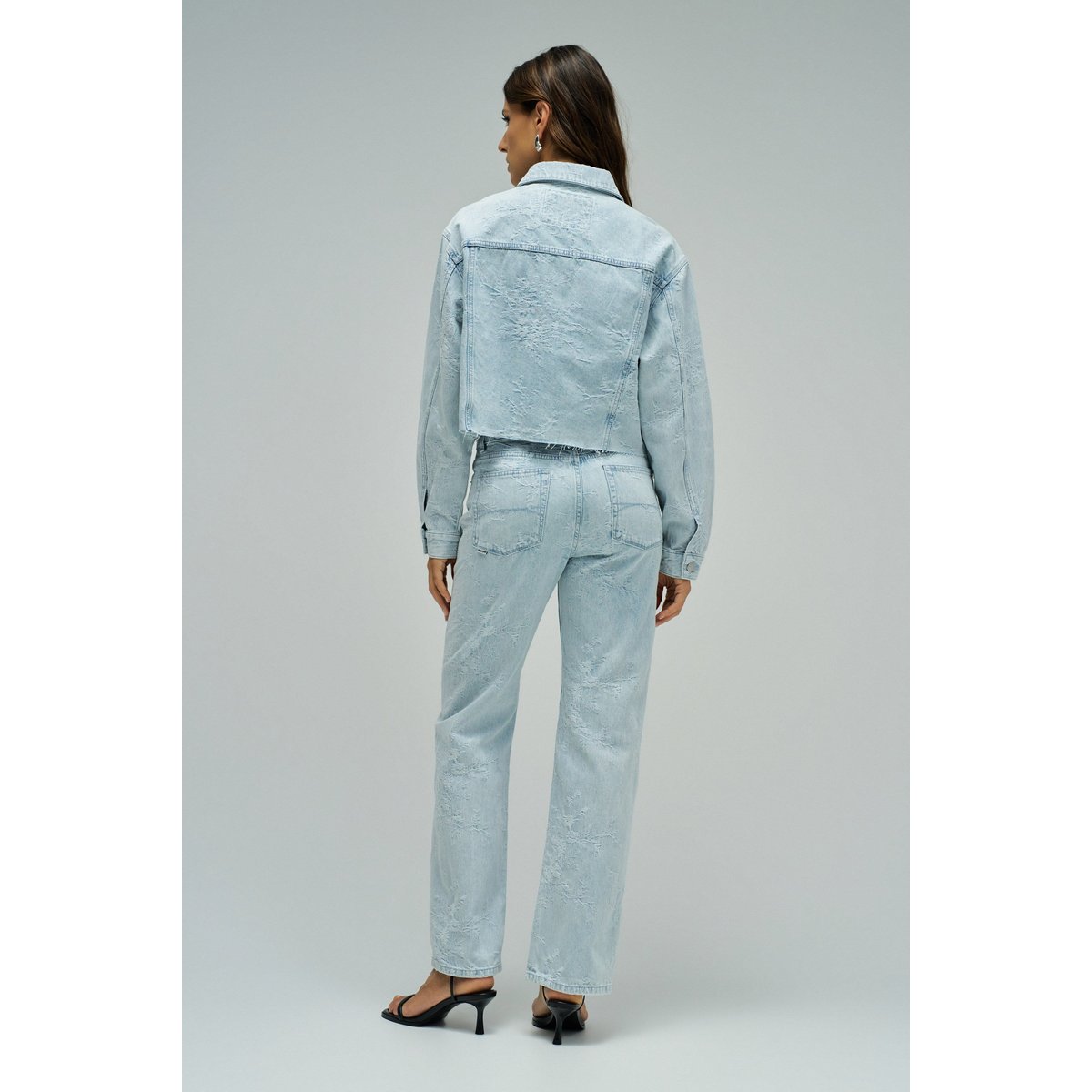 VESTE EN DENIM AVEC JACQUARD bleu turquoise, SALSA JEANS