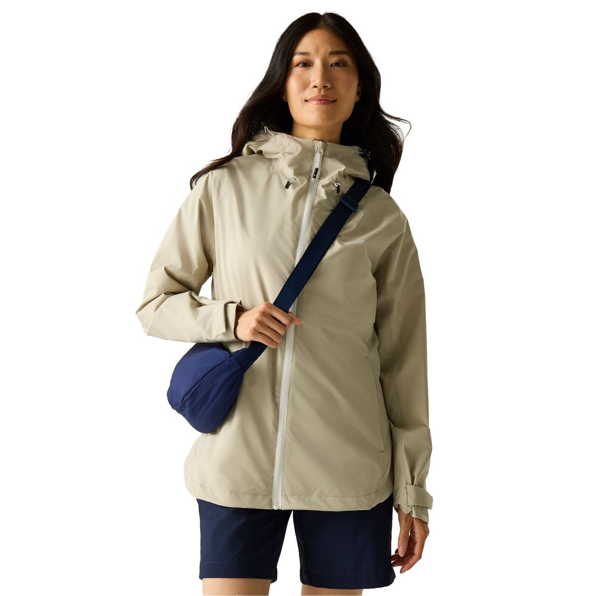 Veste imperméable à capuche FREESDALE blanc cassé, REGATTA