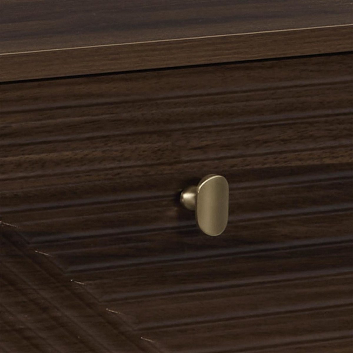Table De Chevet Marron 1 Tiroir Avec Poignée Dorée marron, DECORATIE