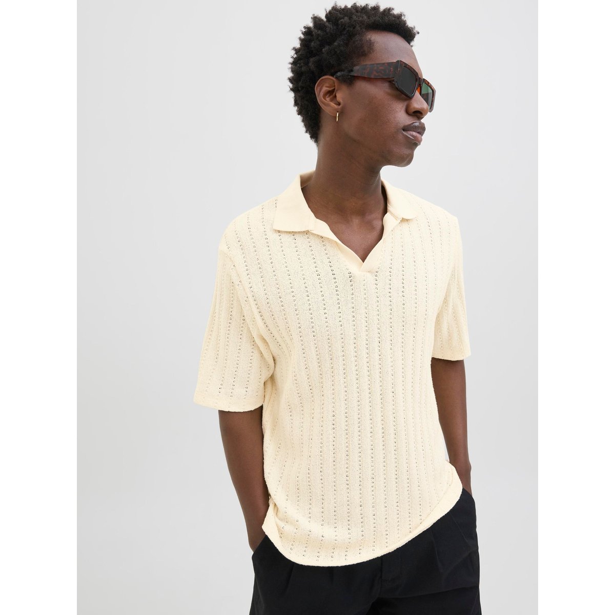 Polo Tricoté antique white, JACK & JONES