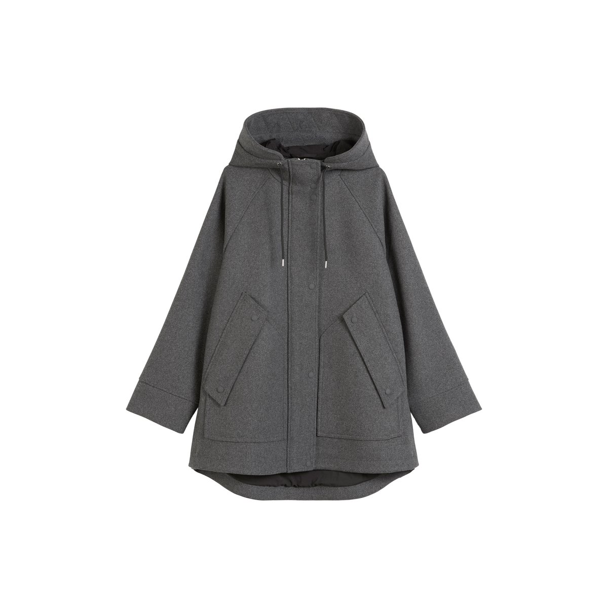 Parka en laine regular avec de la laine recyclée dunkelgrau, MARC O’POLO DENIM