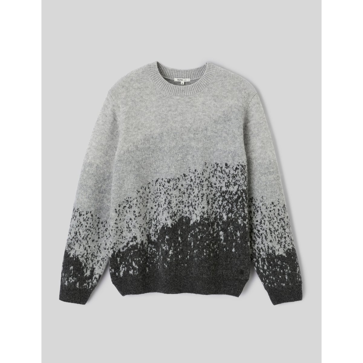 Pull jacquard gris, BZB
