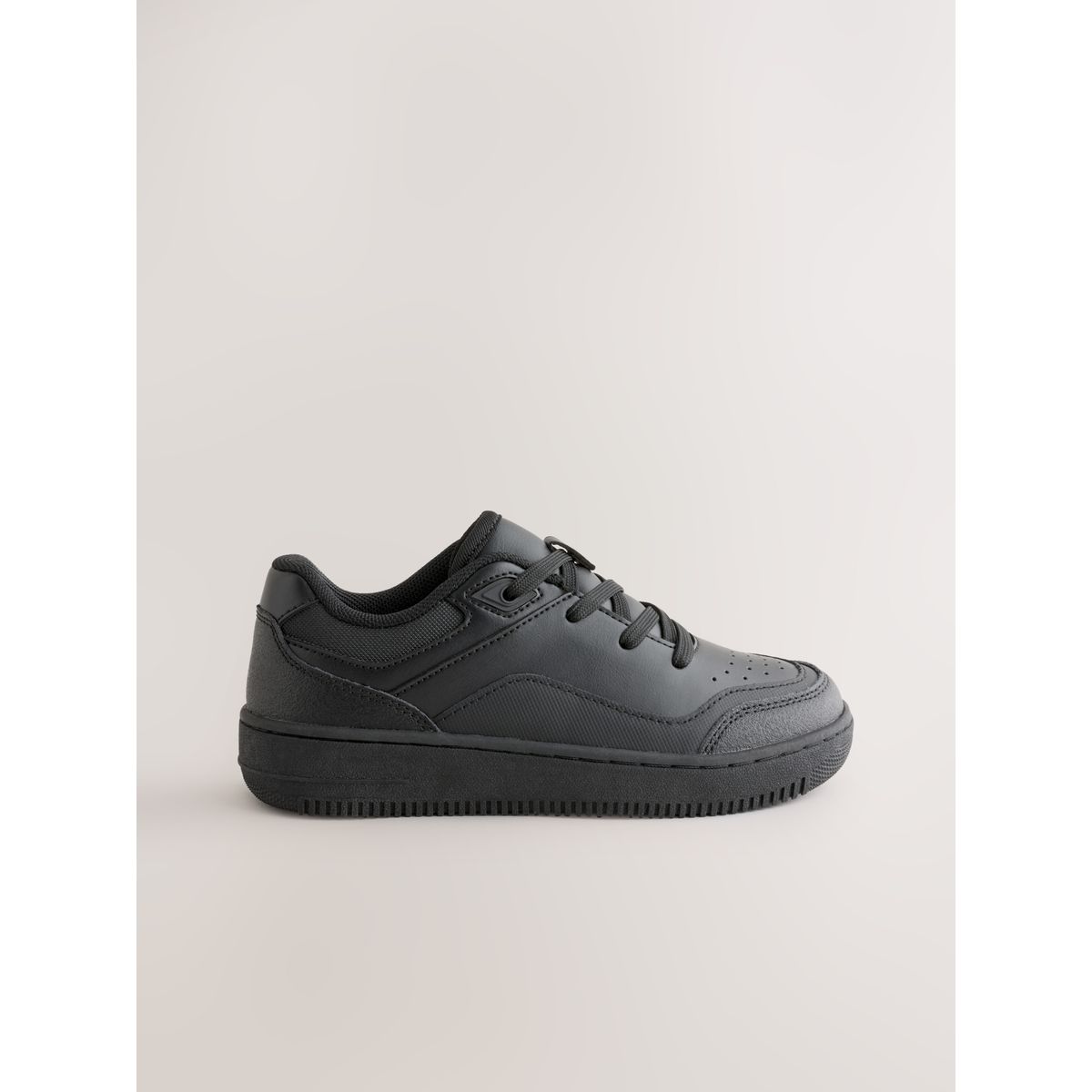 Chaussures d’école à lacets en cuir noir, NEXT