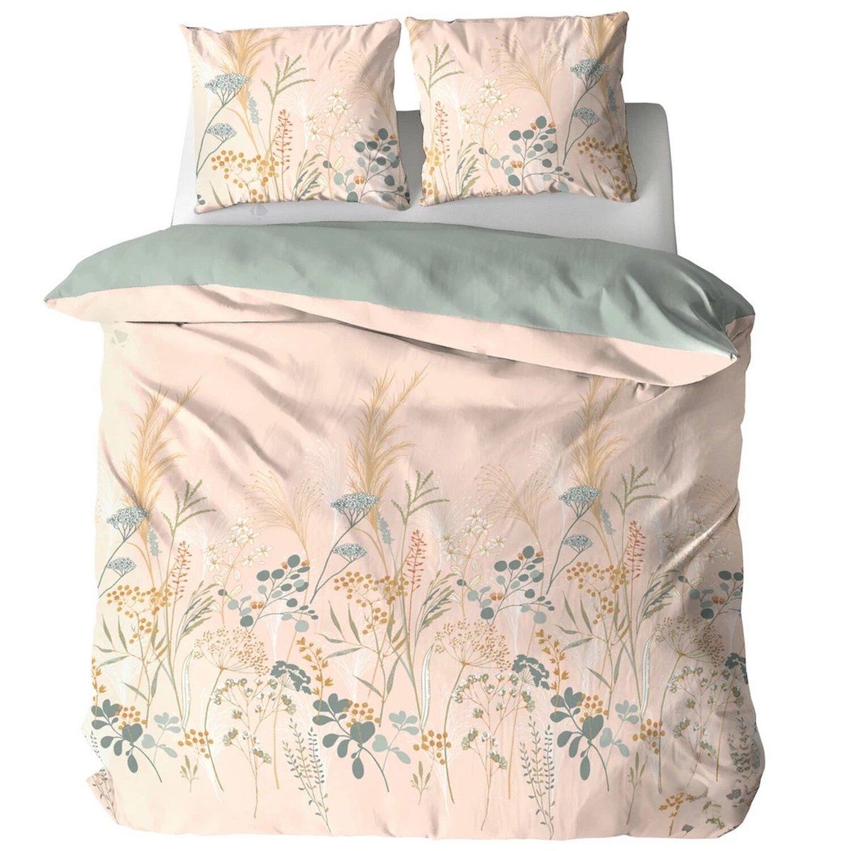 Parure housse de couette 100 % better coton bci helia rose saumon, C DESIGN HOME TEXTILE