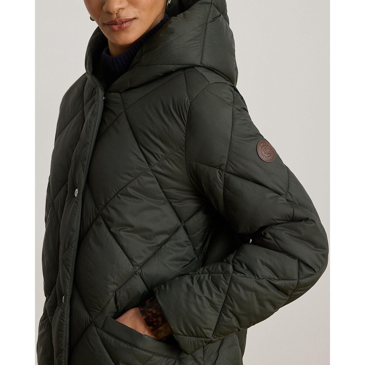 Doudoune longue à capuche kaki, LAUREN RALPH LAUREN