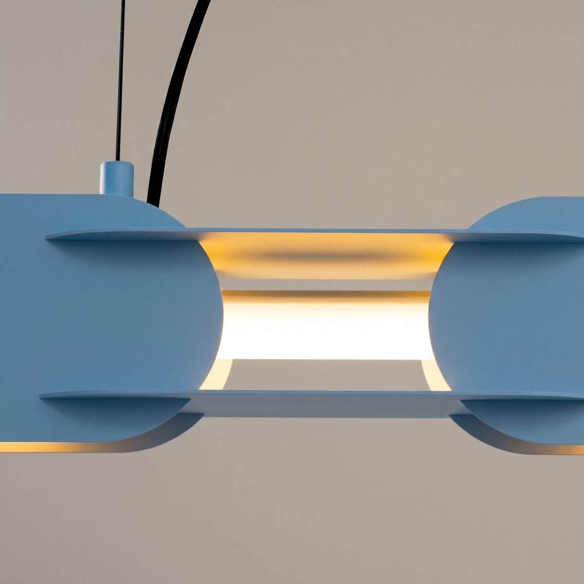 Suspension Acier Bleu LED 1 Chain bleu, EDEN