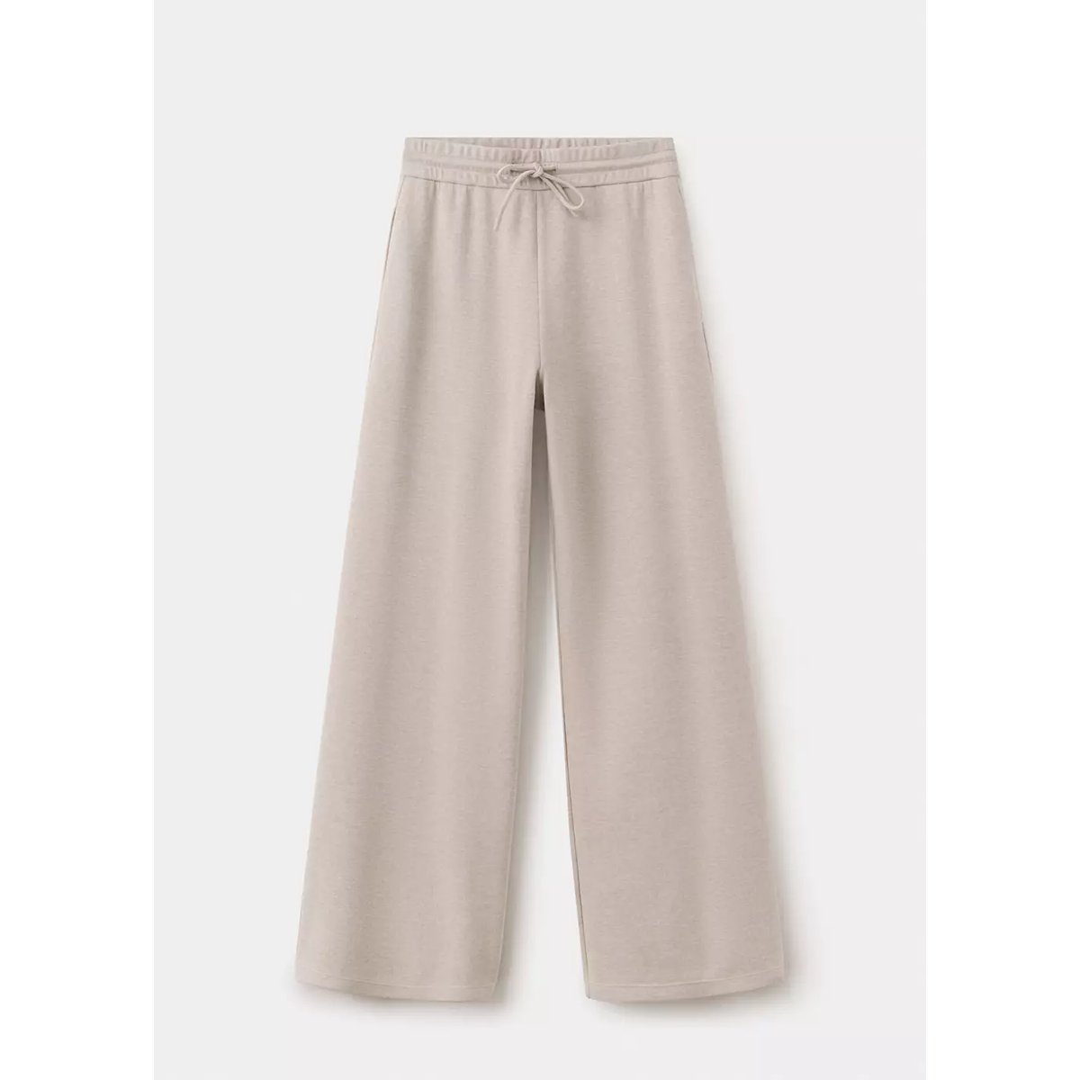 Pantalon droit maille fine écru, MANGO
