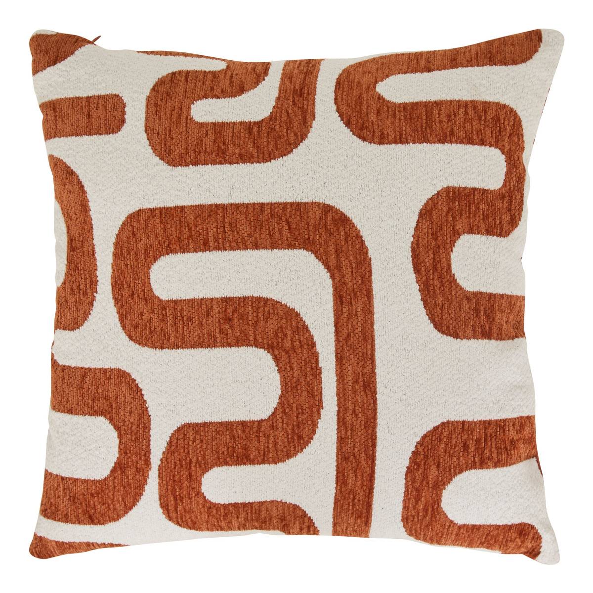 Coussin jacquard SAFINA terracotta, ATMOSPHERA