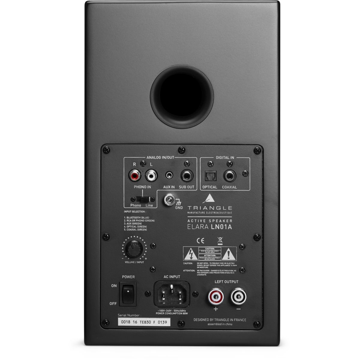 Enceinte bibliothèque active LN01A ELARA NOIR MAT X2 noir, TRIANGLE