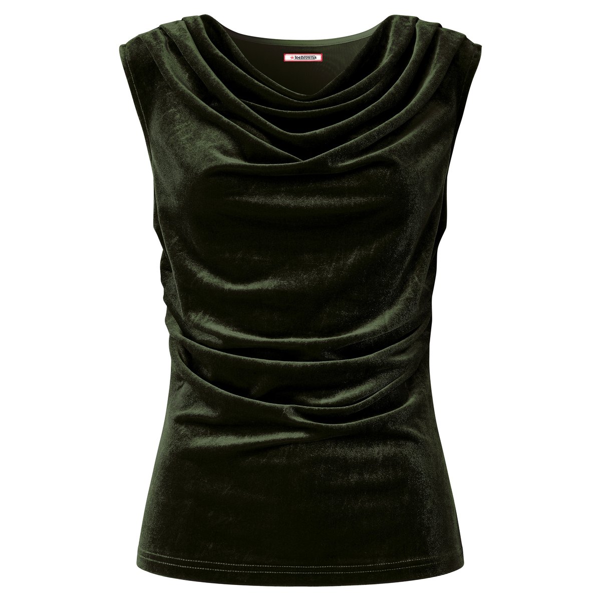 Haut Col Bénitier en Velours India vert, JOE BROWNS