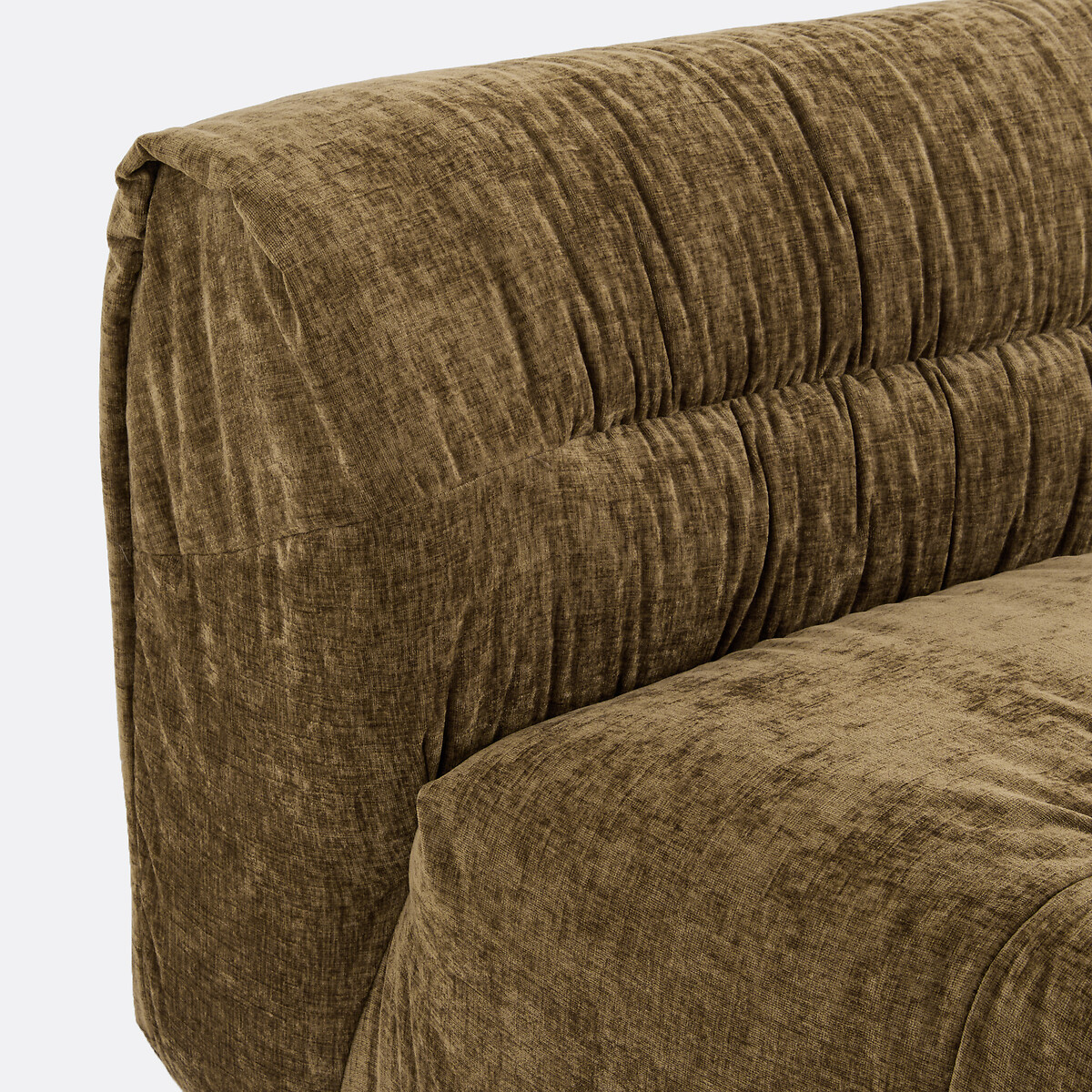 Élément chauffeuse pour canapé modulable, en chenille flammée, SWEETY bronze, LA REDOUTE INTERIEURS