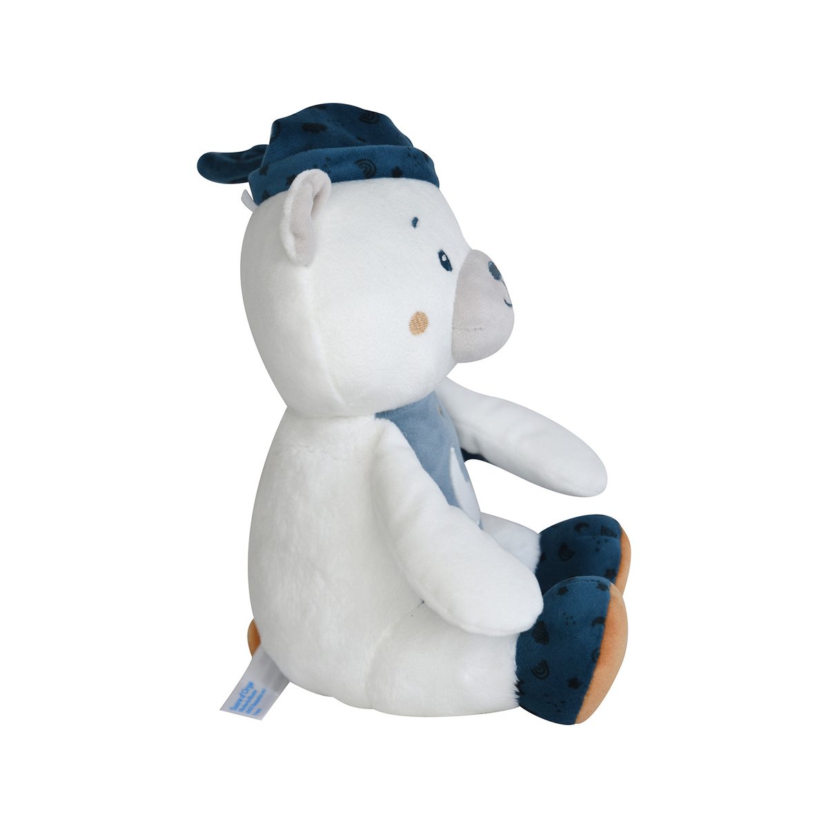 Doudou magidoux ours velours doux bleu, SUCRE D'ORGE