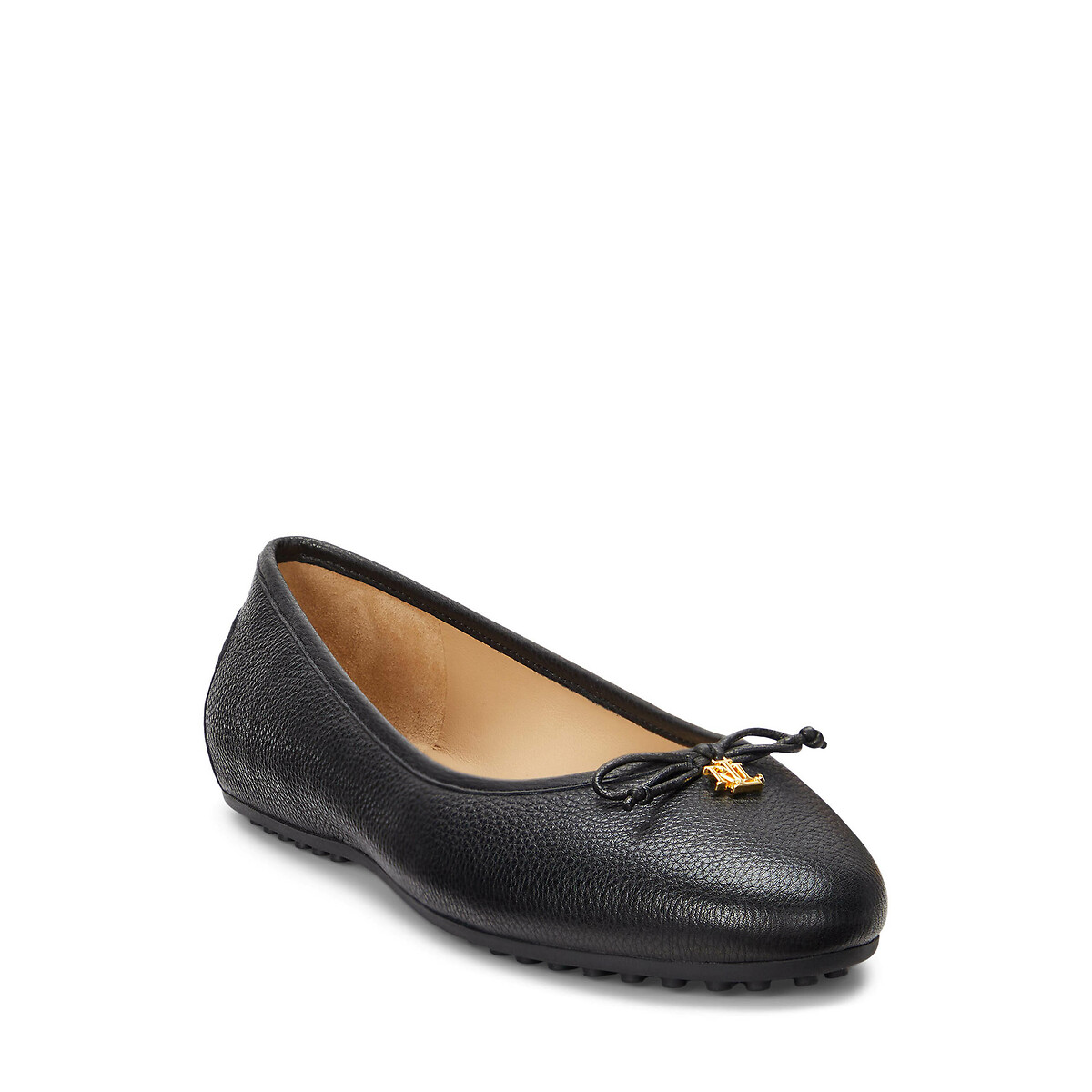 Ballerines en cuir talon plat JAYNA noir, LAUREN RALPH LAUREN