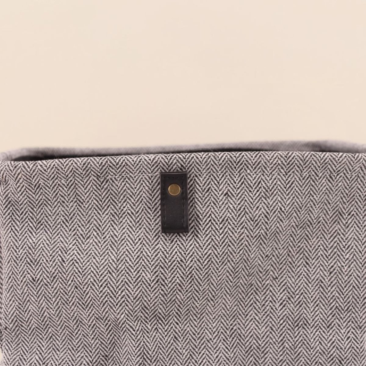 Cube de rangement à chevrons gris 31x31x31cm gris, ORNAMI