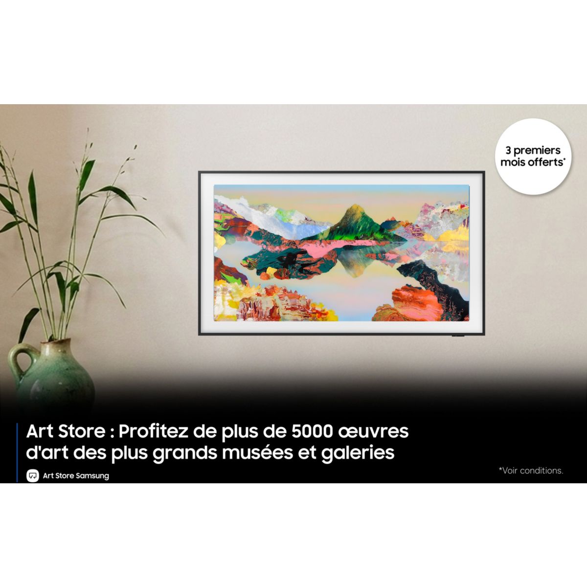 TV QLED The Frame 43LS03HE (2026) 43" (108 cm) 4K Ultra HD - Mode art (effet tableau), Smart TV, anti-reflet couleur unique, SAMSUNG