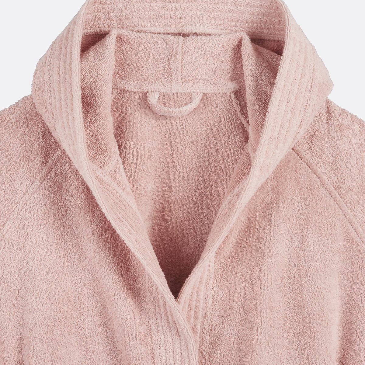 Peignoir capuche éponge bouclette 450 g/m2, Haxel rose poudré, LA REDOUTE INTERIEURS
