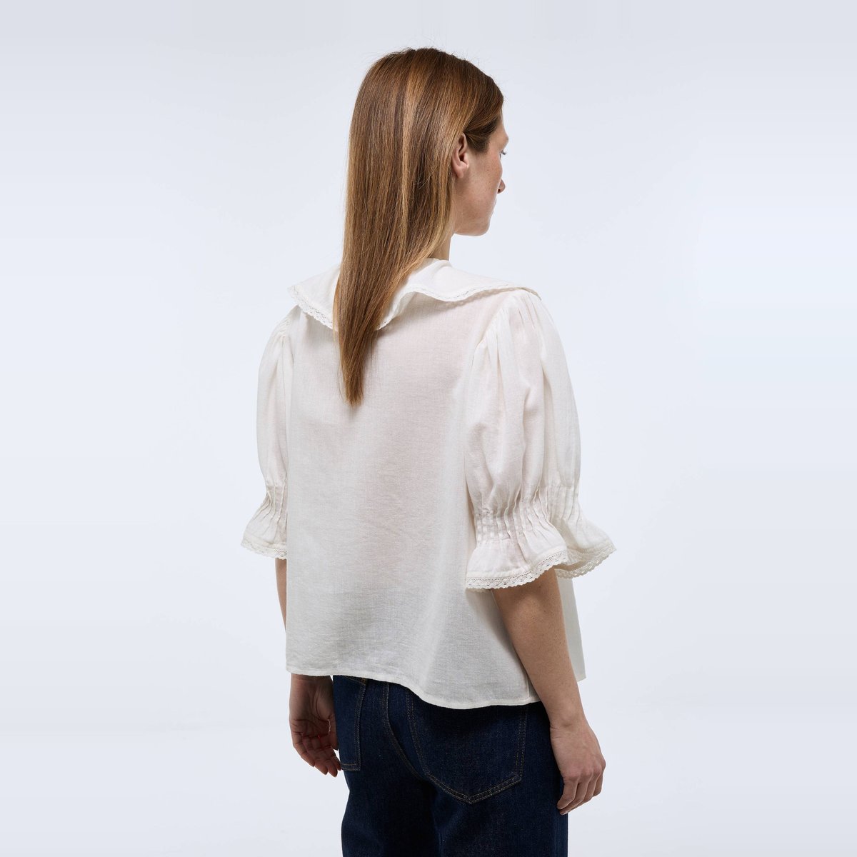 Top uni en coton BIO GOTS blanc, MONOPRIX