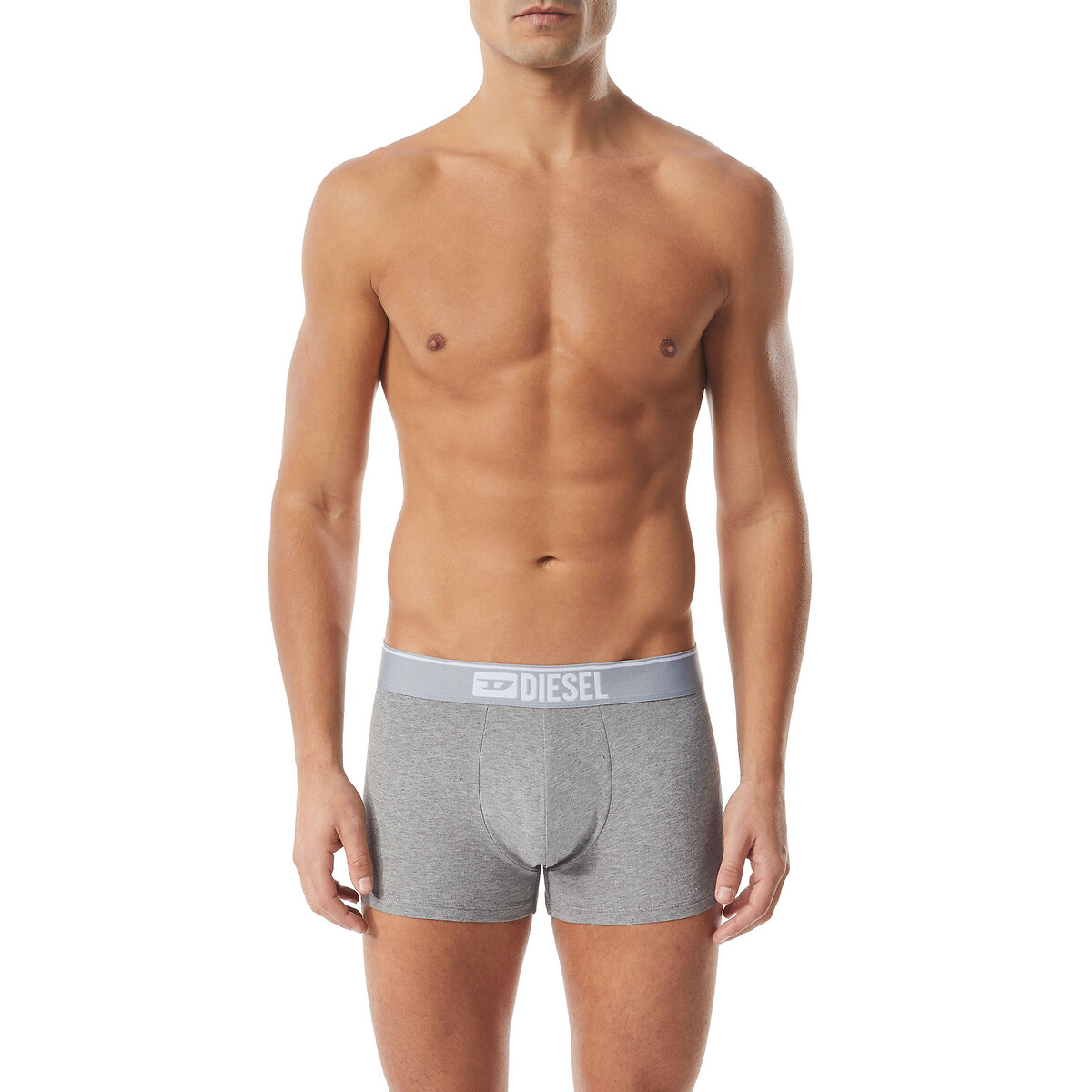 Lot de 3 boxers unis noir + gris + blanc, DIESEL