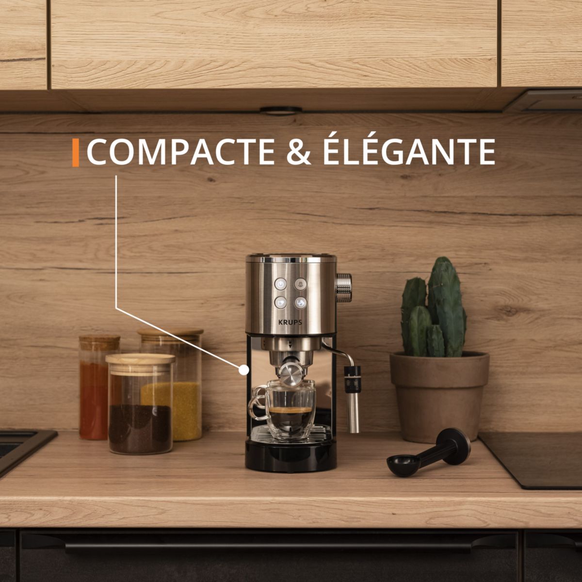 Machine à expresso XP444C10 pompe virtuoso + inox, KRUPS