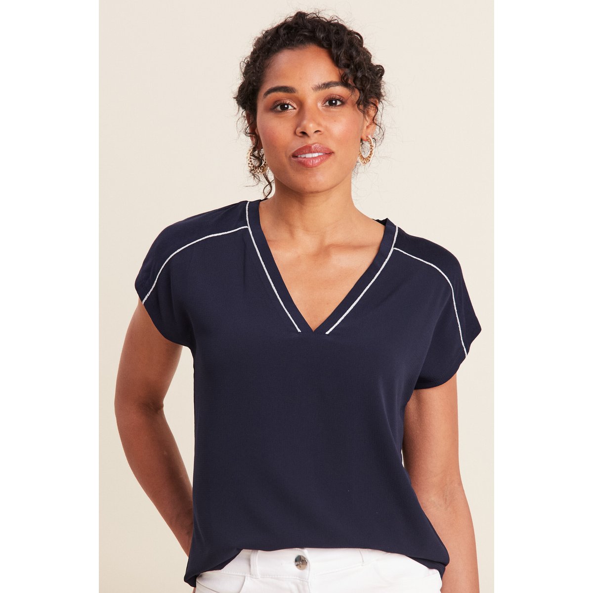 T-shirt manches courtes bleu foncé, BREAL
