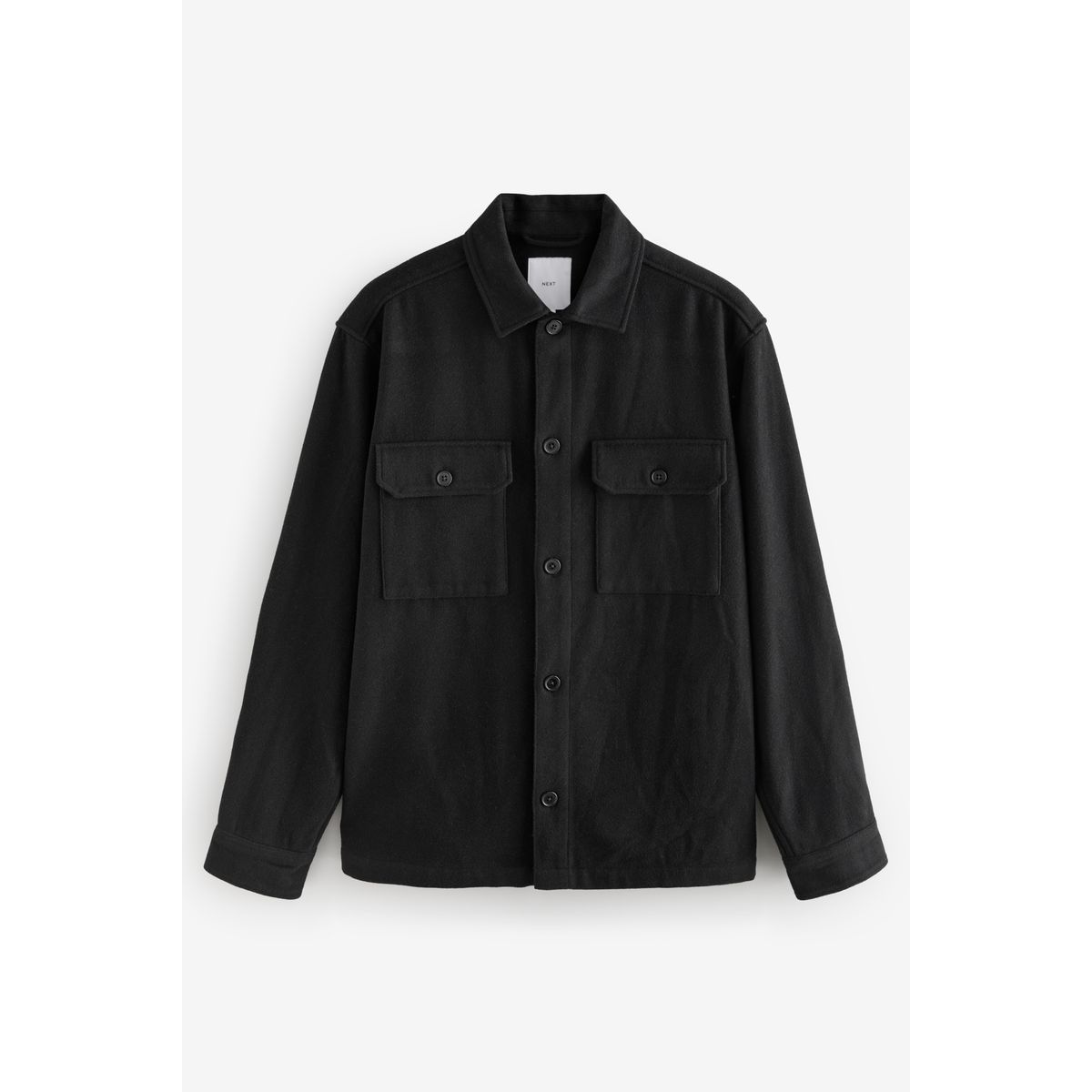 Veste-chemise à deux poches avec laine noir, NEXT