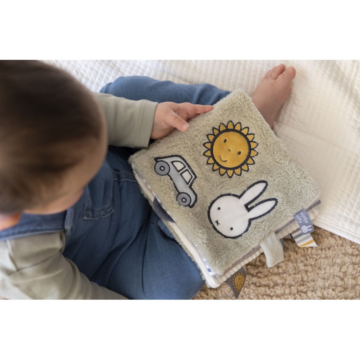 Livre d'éveil en tissu Miffy - Fluffy Bleu-Vert vert-bleu, MIFFY