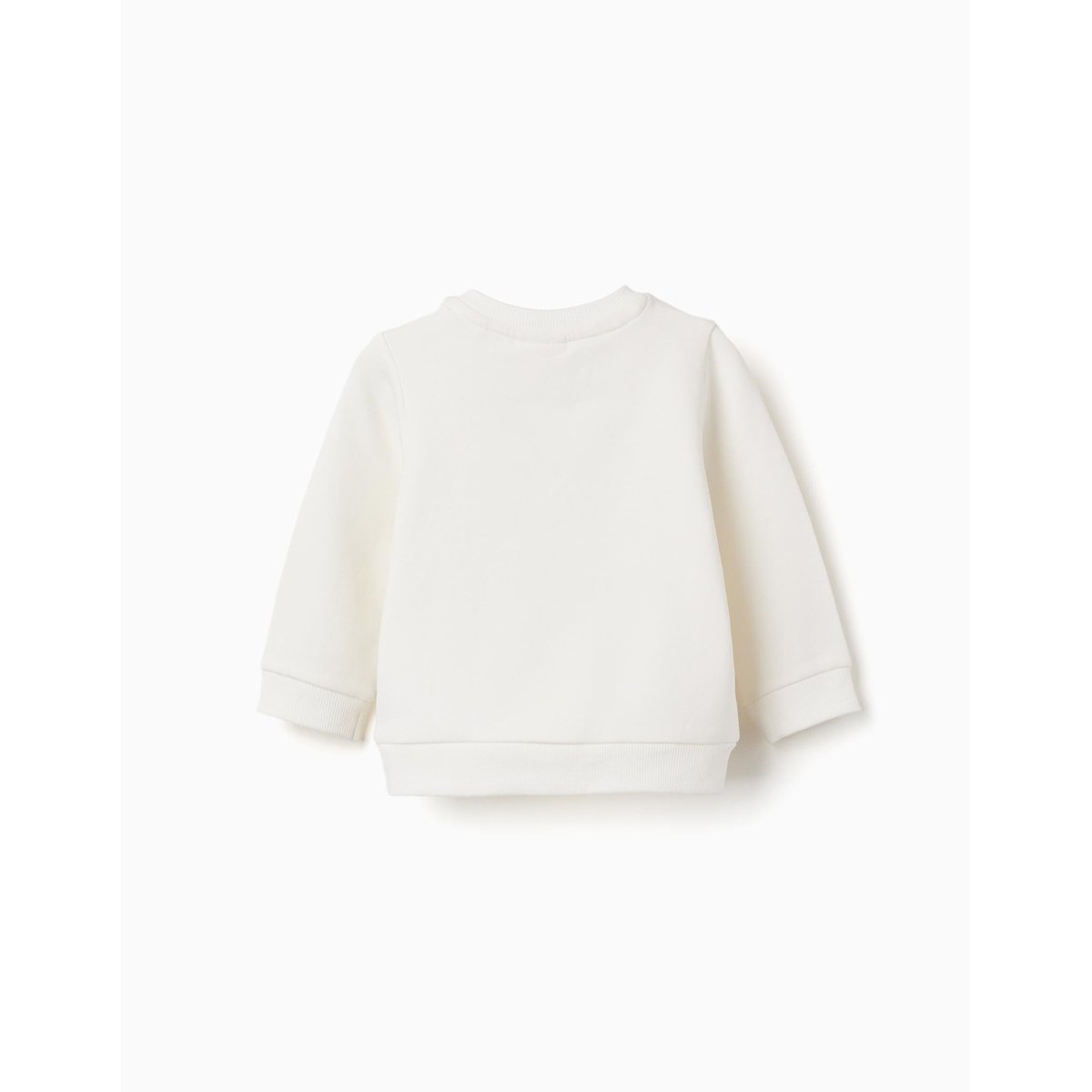 Sweat en coton peigné avec imprimé maison blanc, ZIPPY