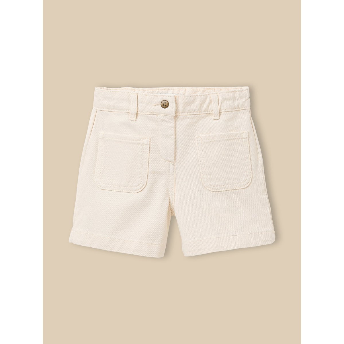 Short  denim couleur ecru, CYRILLUS