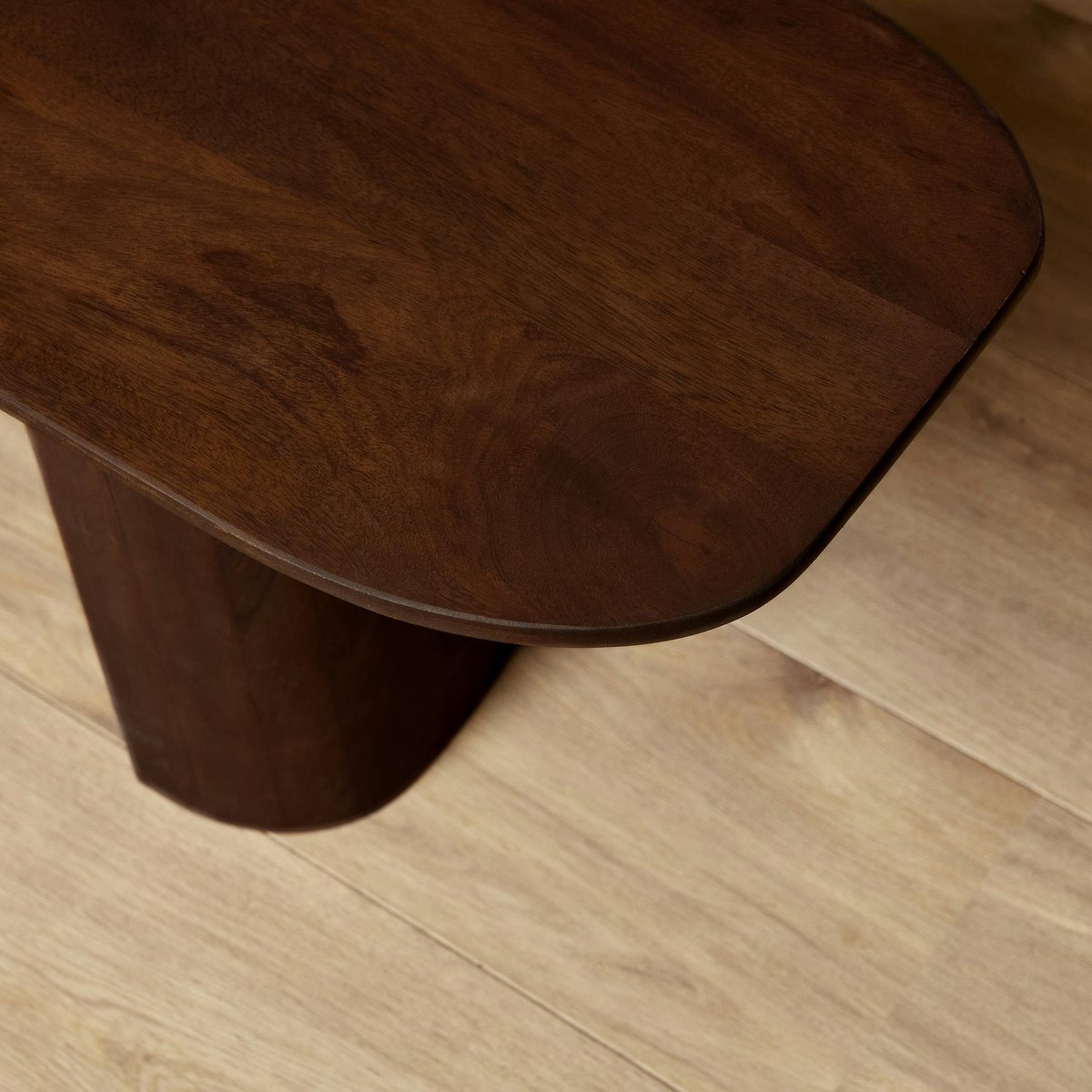 Banc de salle à manger bois foncé pieds courbes 180 cm ALMA marron, PIER IMPORT