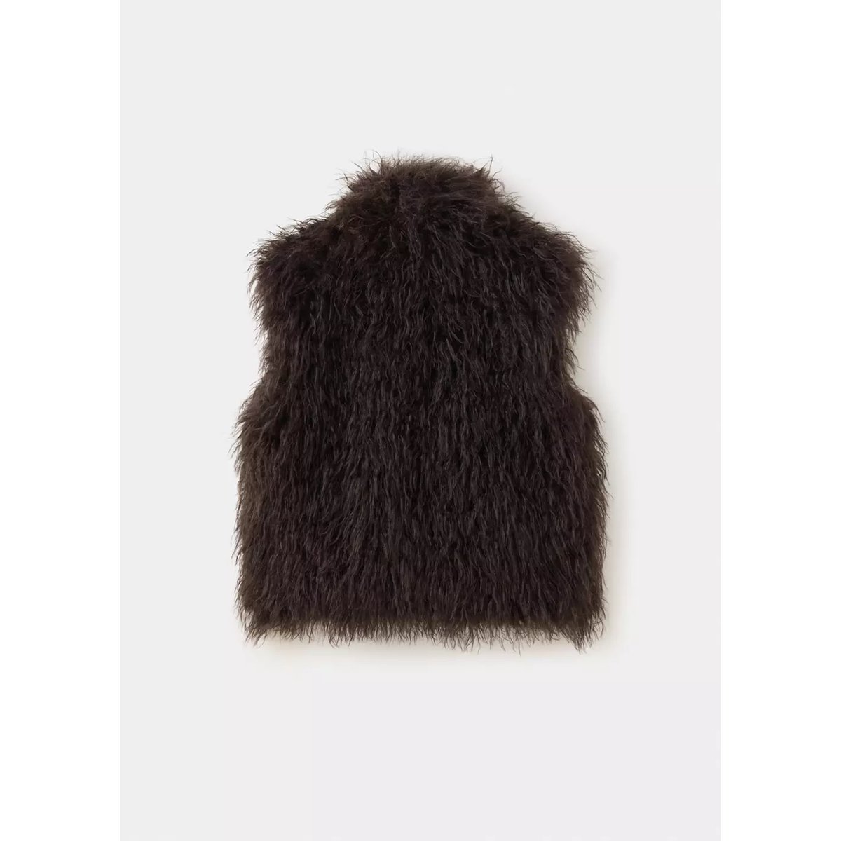 Gilet imitation fourrure chocolat, MANGO KIDS