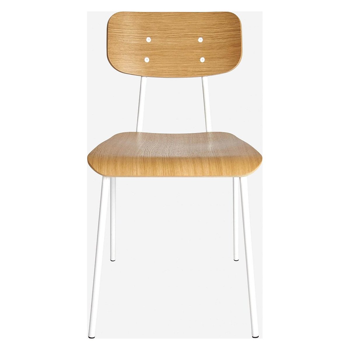 Chaise en chêne et pieds en acier laqué HESTER naturel clair, HABITAT