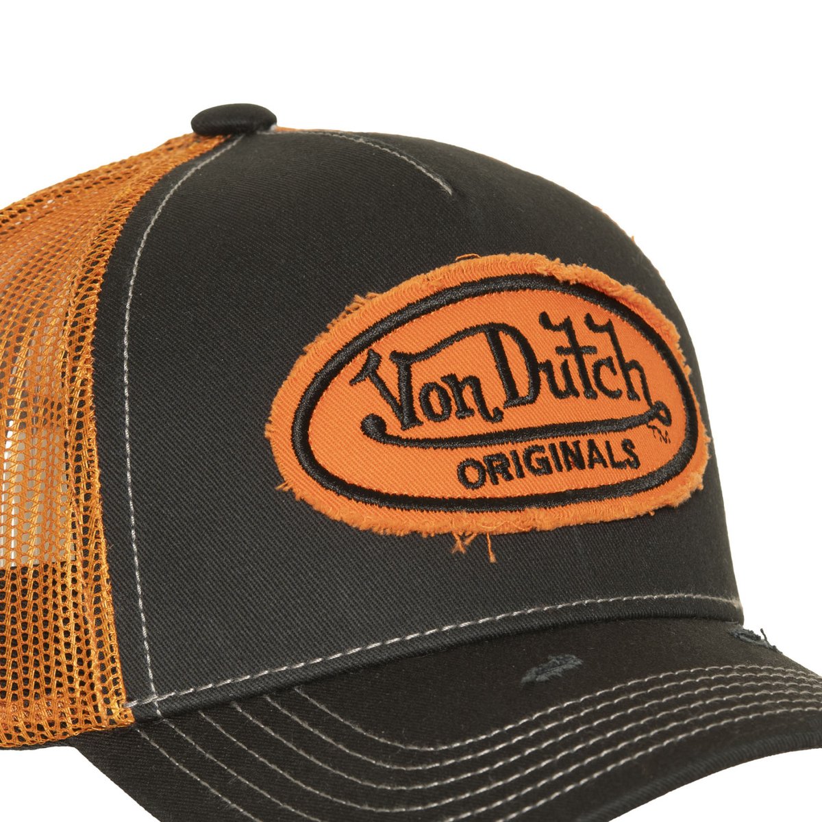 Casquette trucker URBAN noir/orange fluo, VON DUTCH