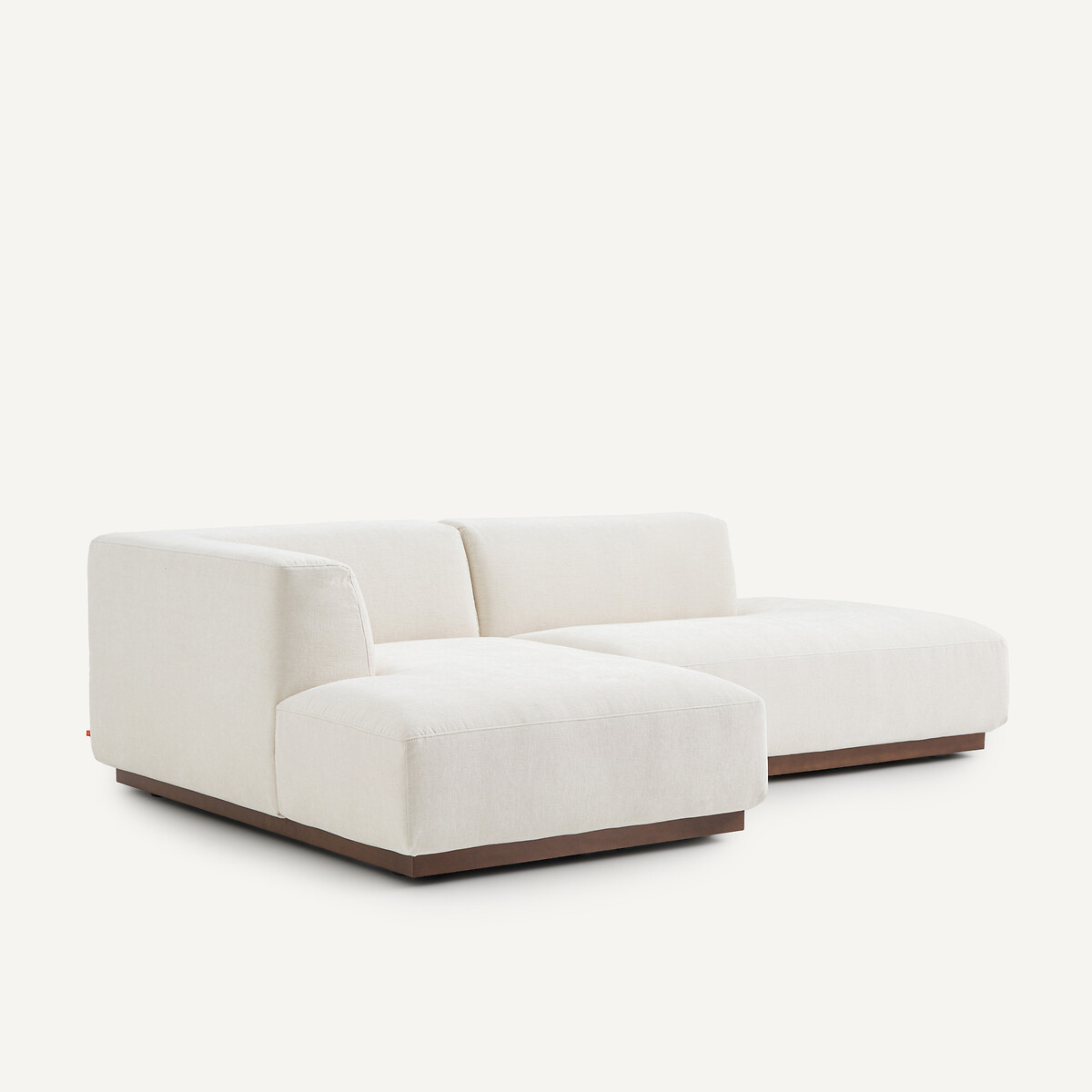 Ecksofa Jacopo mit Ecke links, Chenillesamt hellgrau, AM.PM