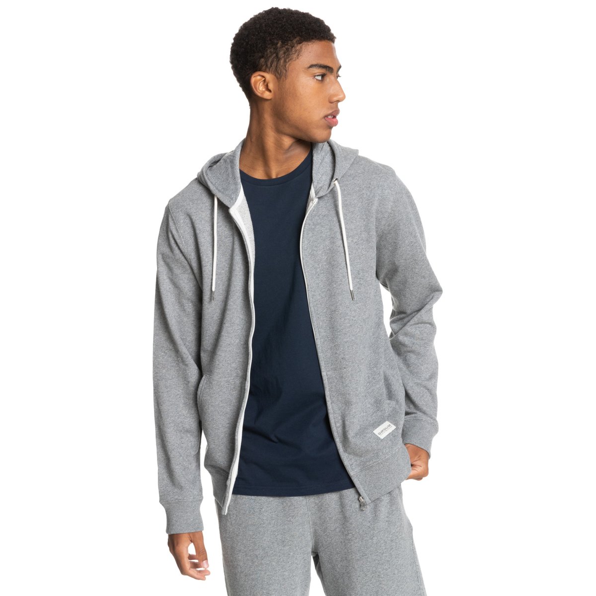 Veste Zippée À Capuche Essentials gris chiné, QUIKSILVER