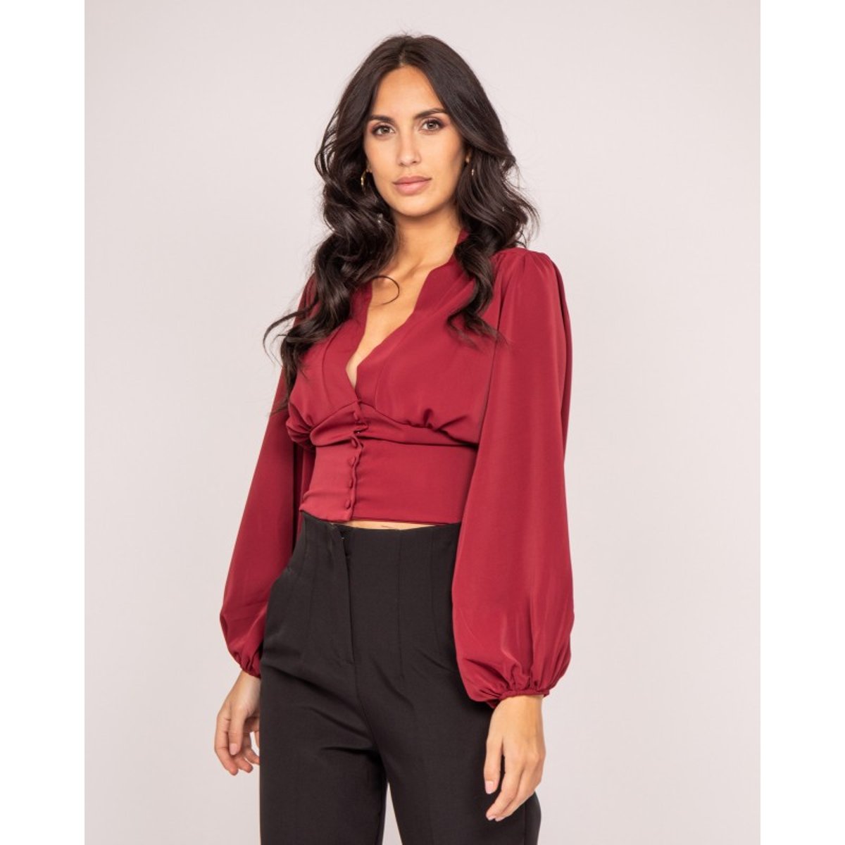 Blouse Folivia bordeaux, DONA LISA