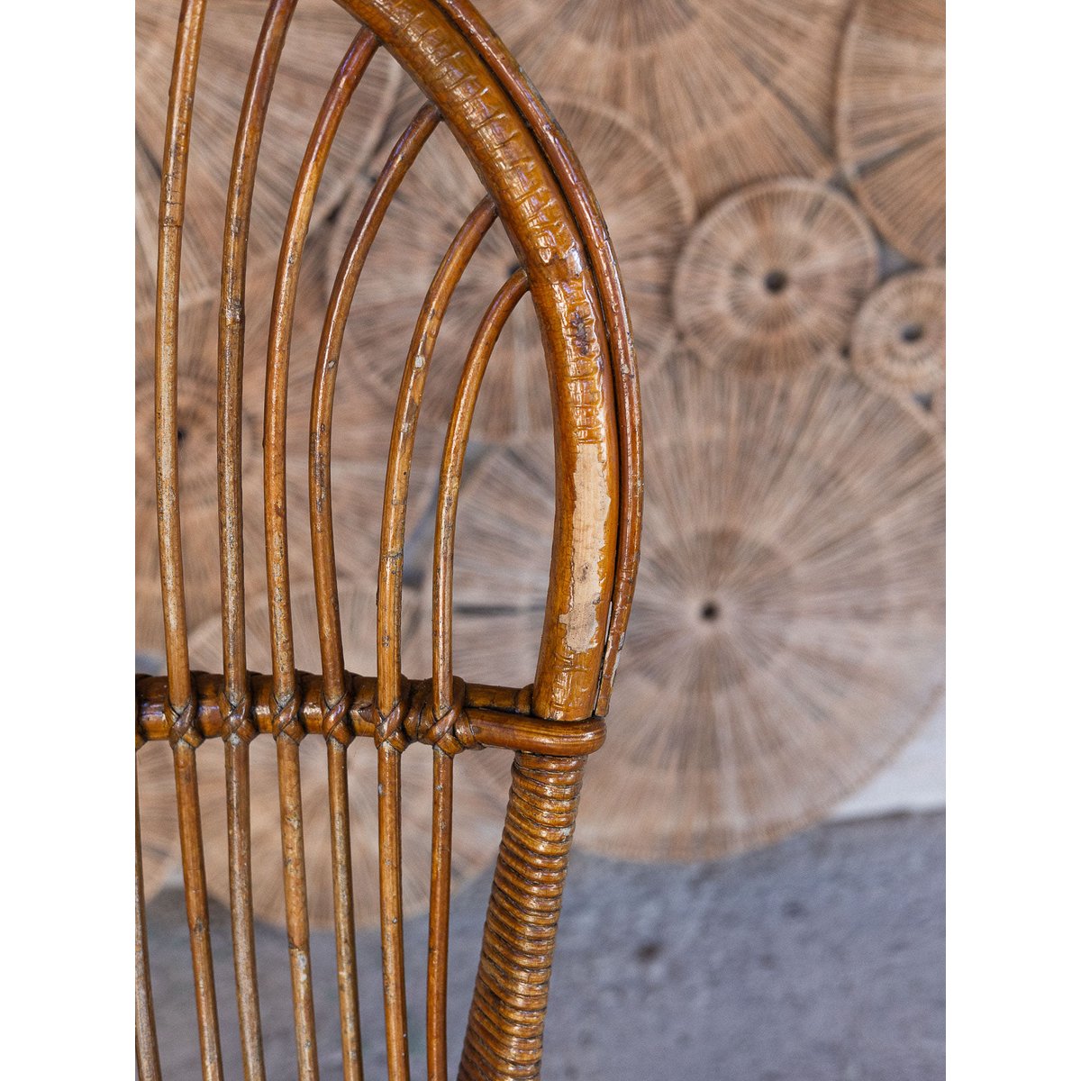 Paire de chaises en osier Claude N°1571 - Bon état beige, DEBONGOUT