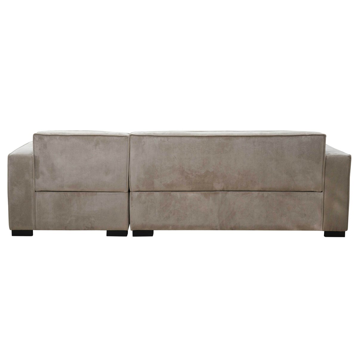 Canapé d'angle avec méridienne gauche en tissu 3 places, ALPHY taupe, OVIALA